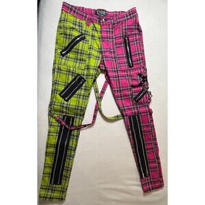 Tripp NYC Pink & Green Split Pants 
Size 36